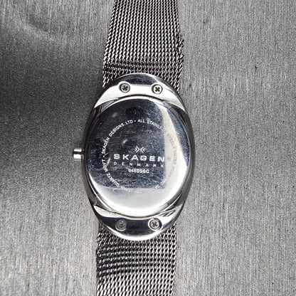 Skagen Watch Women 26mm Silver Dial Silver Tone Oval 468SSSC New Battery10