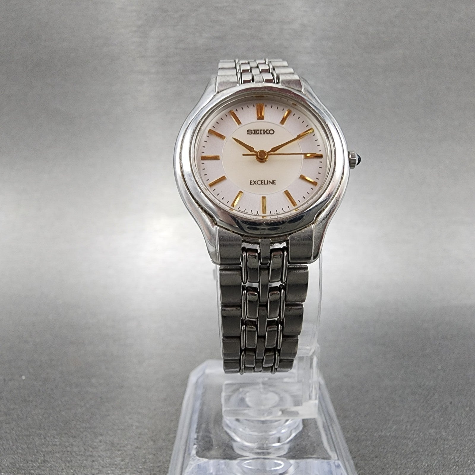 Seiko Exceline Watch Women 25mm MOP Dial Stainless Steel Round 4J410030 New Bat5