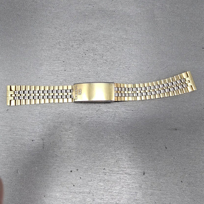 Seiko SQ Bracelet 19mm Stainless Steel Two Tone Tri Folding Clasp READ!!!! Z-0670