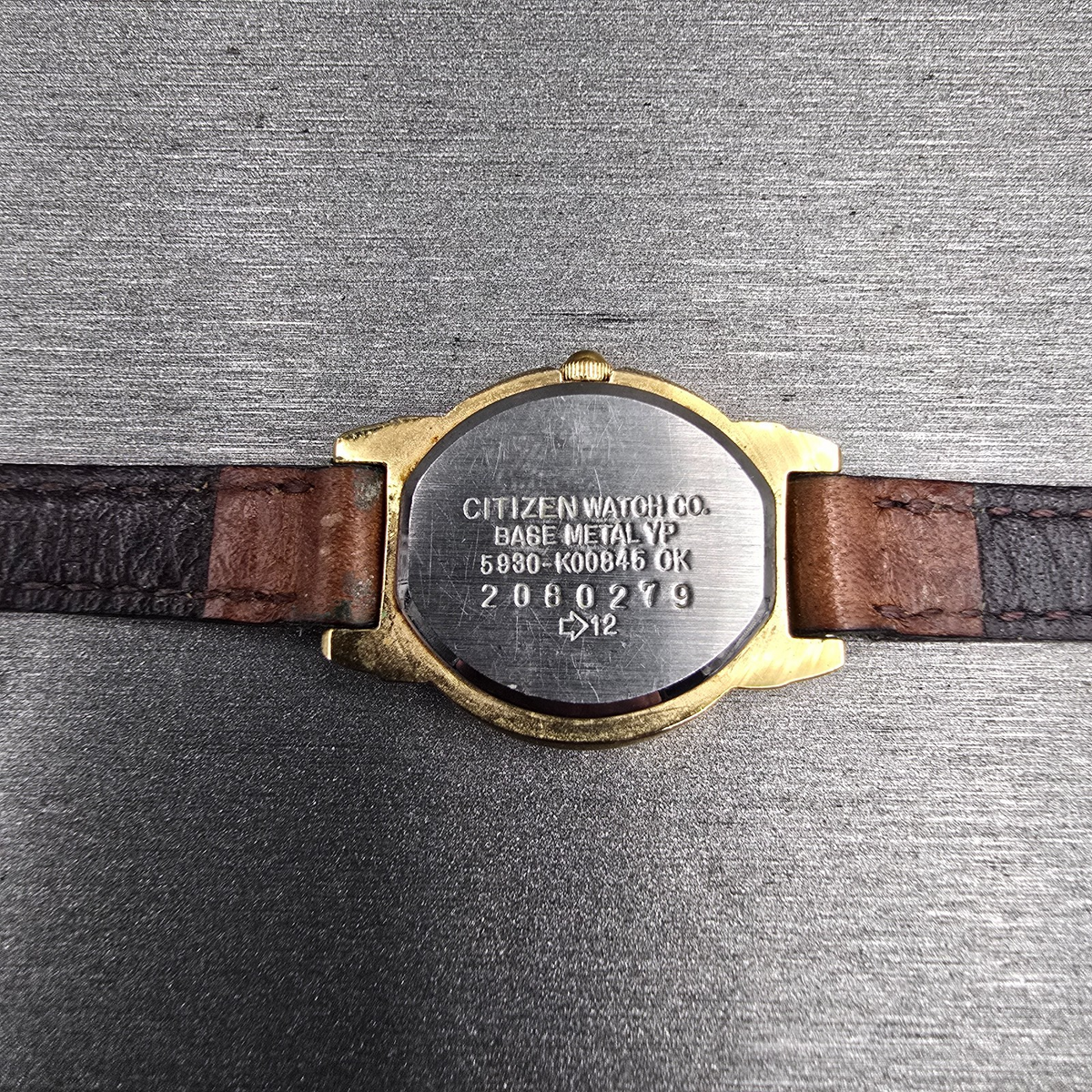 Citizen CQ Watch Women 19mm Champagne Dial Gold Tone Round 5930-K00845 New Batt610