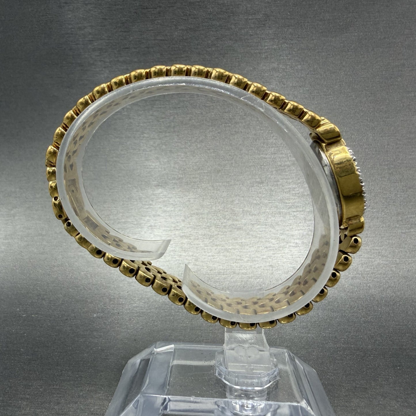 Wittnauer Watch Women 16mm Pink Dial Gold Tone Diamond Bezel SS8234 5120 New Bat8