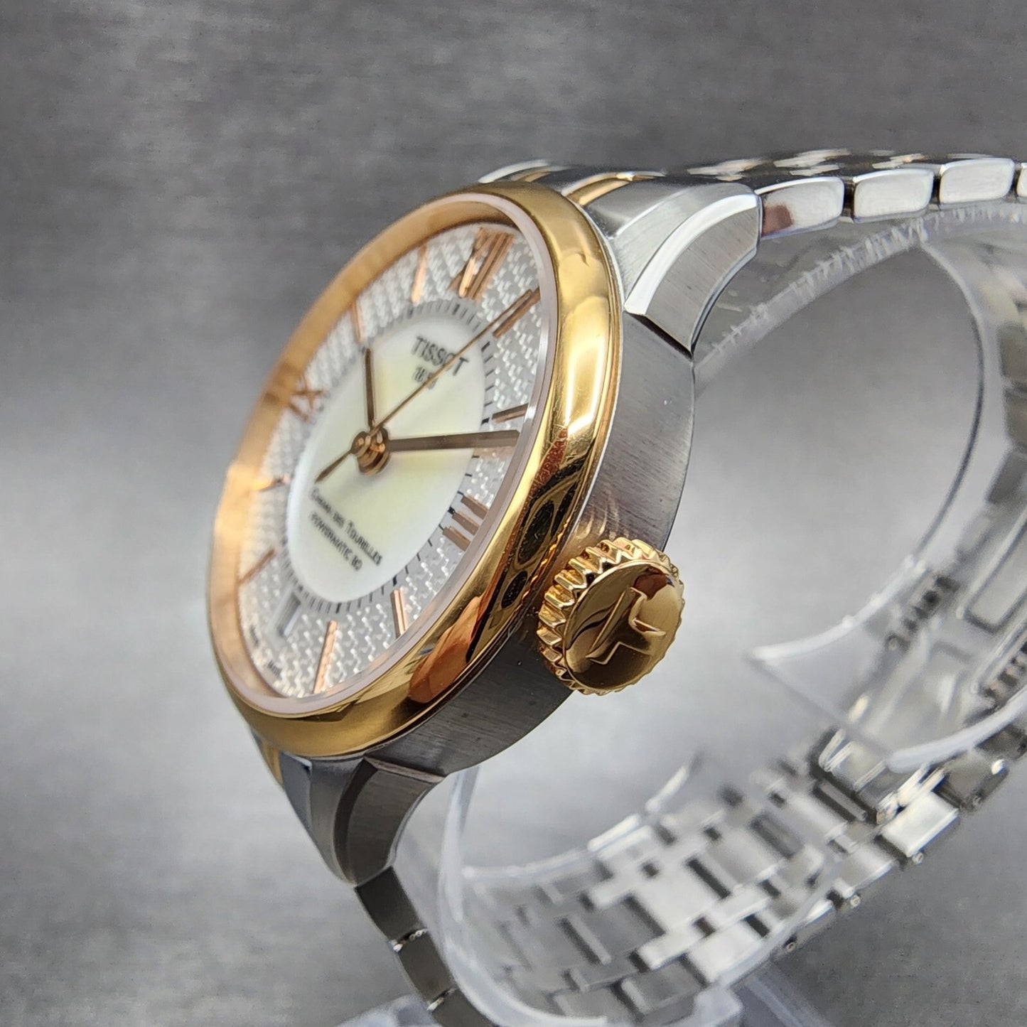 Tissot Chemin Des Tourelles Powermatic 80 Watch Women 32mm MOP Dial Two Tone2