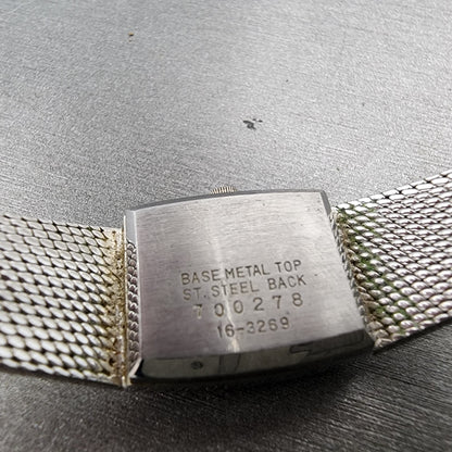 Seiko Tank Watch Women 16mm Silver Dial Silver Tone Rectangle 163269 New Batt9
