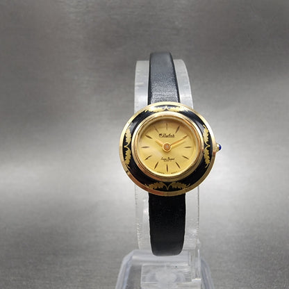 Lucien Piccard Dufonte Watch Women 19mm Gold Dial Gold Tone Round New Battery5