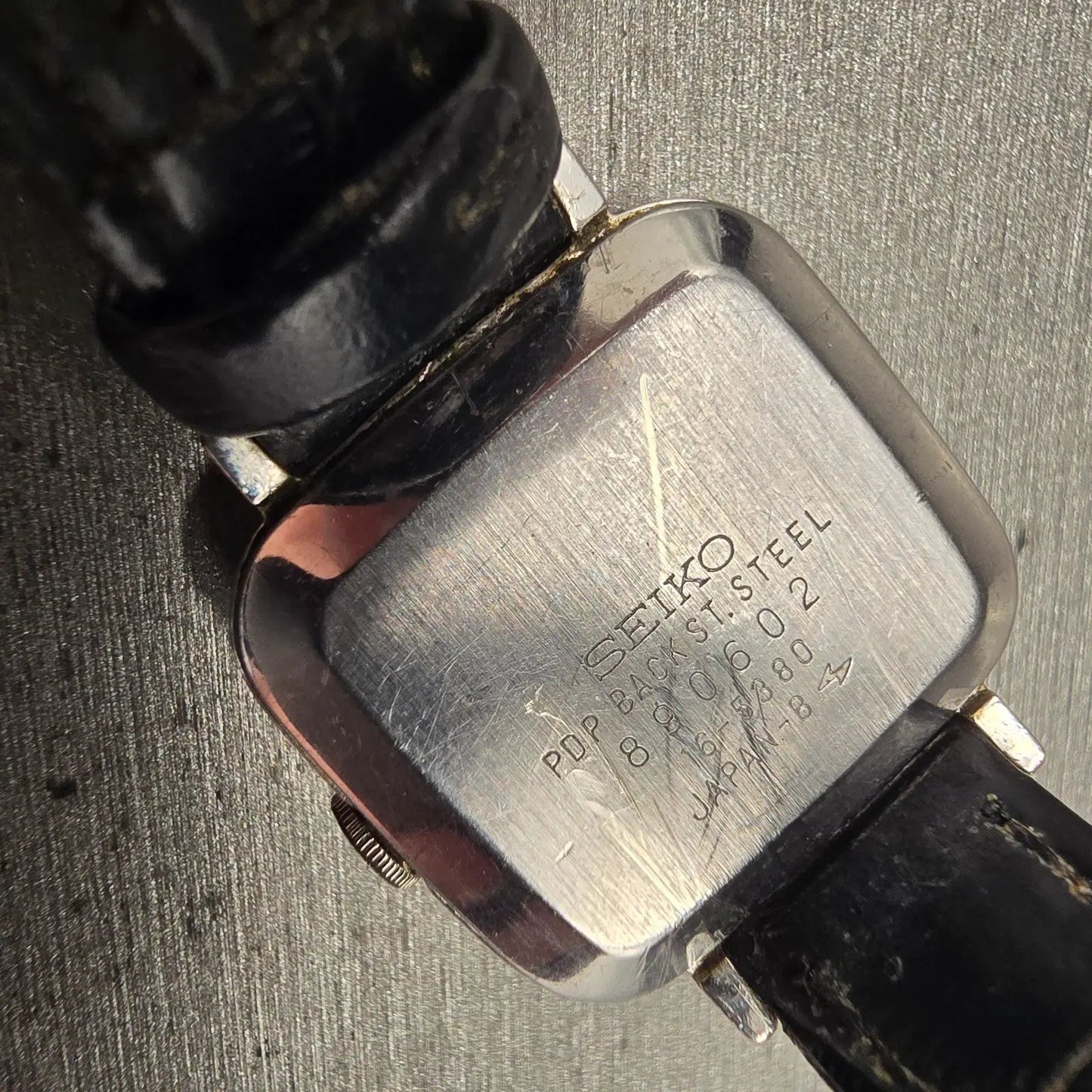 Seiko Watch Women 23mm Silver Dial Silver Tone Rectangle 16-5380 New Battery VTG10