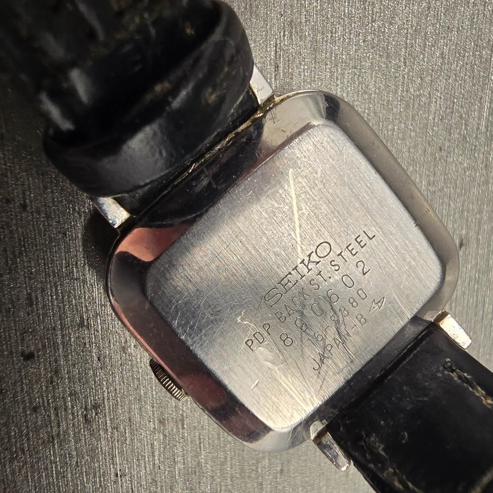 Seiko Watch Women 23mm Silver Dial Silver Tone Rectangle 16-5380 New Battery VTG10