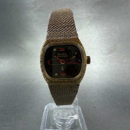 Bulova Accutron Watch Women 23mm Brown Dial Gold Tone Date New Battery Vintage5