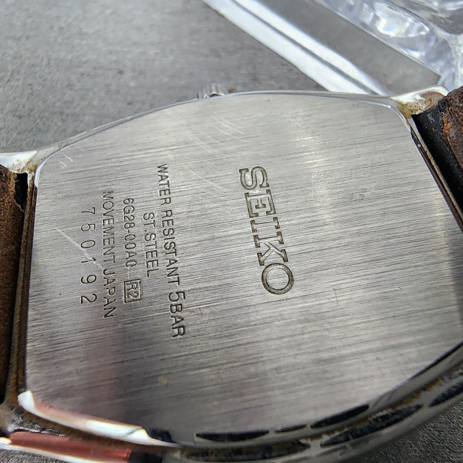 Seiko Watch Men 34mm White Dial Silver Tone Small Seconds 6G2800A0 New Battery9