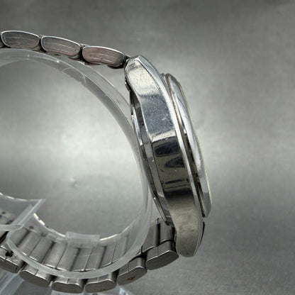 Casio Beside Watch Men 35mm Silver Dial Steel Daydate Round BES-105 New BatteryA3