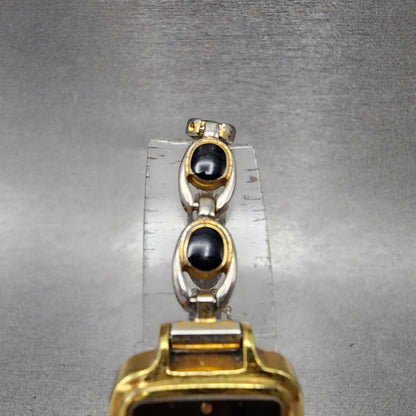 Citizen CQ Watch Women 19mm Black Dial Gold Tone Square 4831284 New Battery4