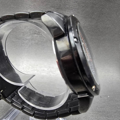 Bulova HArley Davidson Chronograph Watch Men 43mm Black Dial Black Tone New Batt3