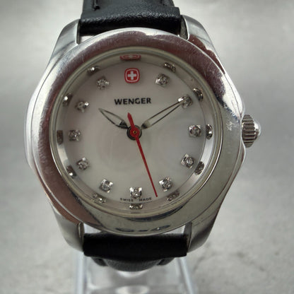Wenger Watch Women 28mm MOP Dial Silver Tone Round 092.2030 New Battery1
