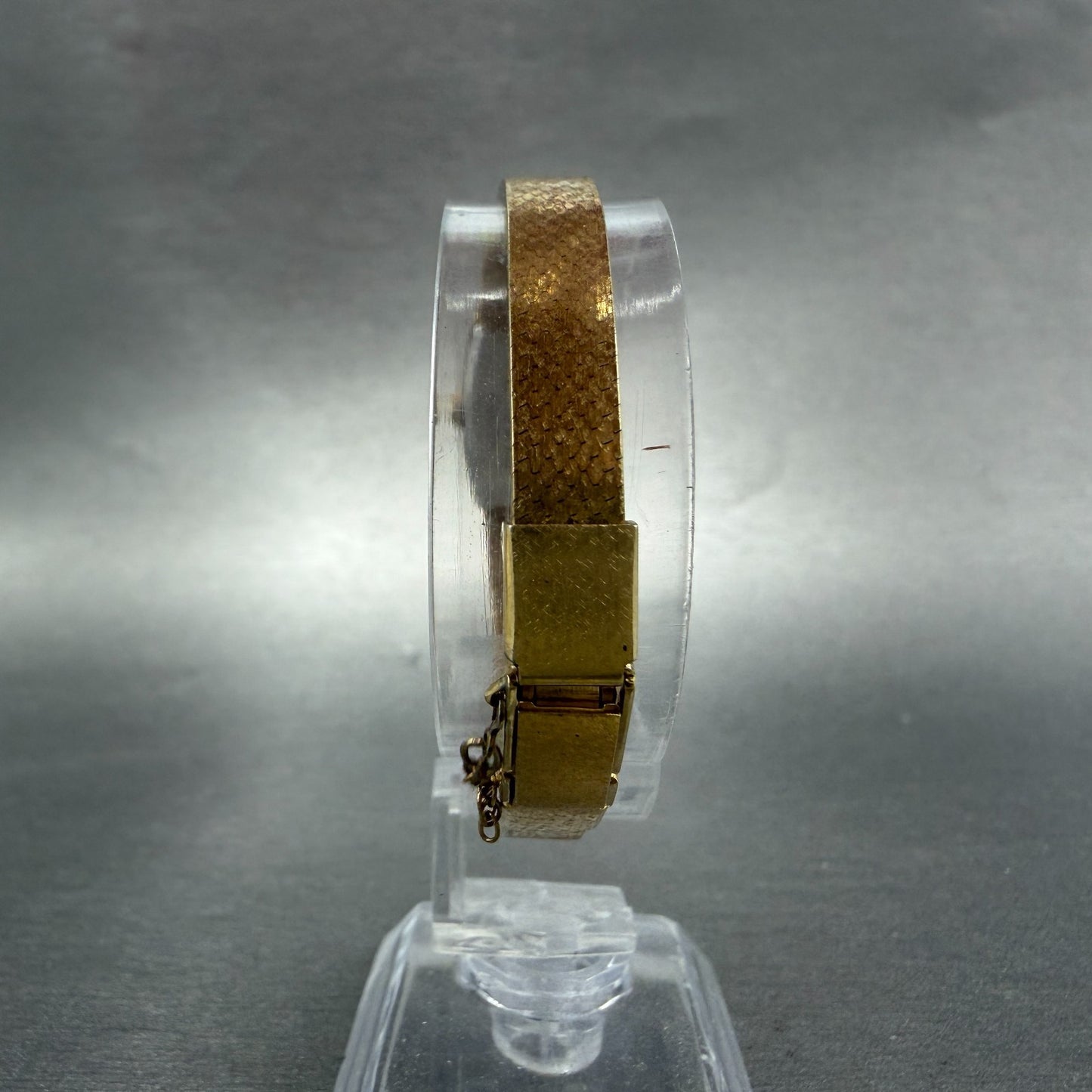 Seiko Tank Watch Women 13mm Brown Dial Gold Tone Oval 1320-5009 New Battery BZQ7