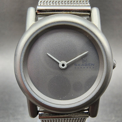 Skagen Watch Women 25mm Silver Dial Steel Round Mesh Band 4SSS New Battery