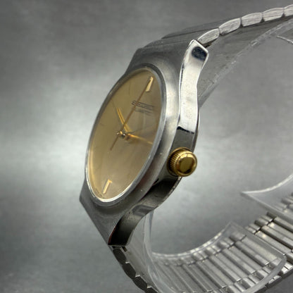 Seiko Watch Women 29mm Champagne Dial Silver Tone Round 7431-6090 New Battery2