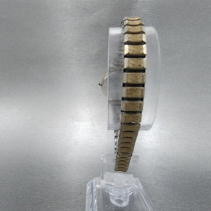 Seiko Exceline Watch Women 22mm White Dial Gold Tone Round 7321-0070 New Battery