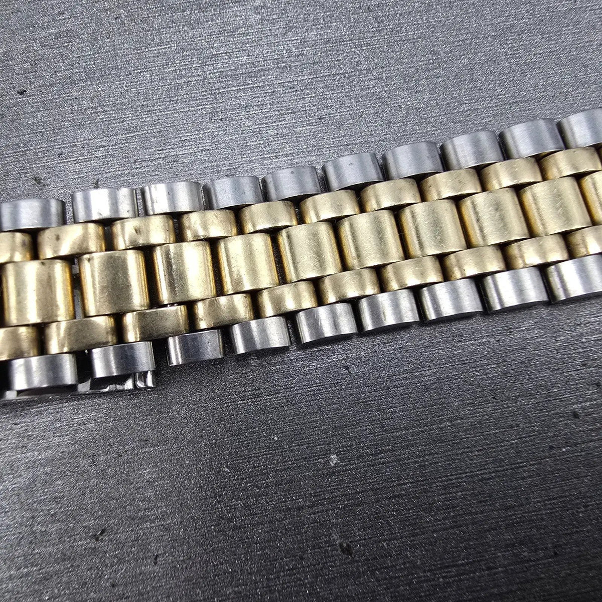 Omega Bracelet Two Tone Stainless Steel 10K Gold Filled 18.8mm Vintage5