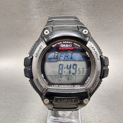 Casio WS220 Watch Men 50mm Digital Black Tone Alarm Chrono Solar PARTS0