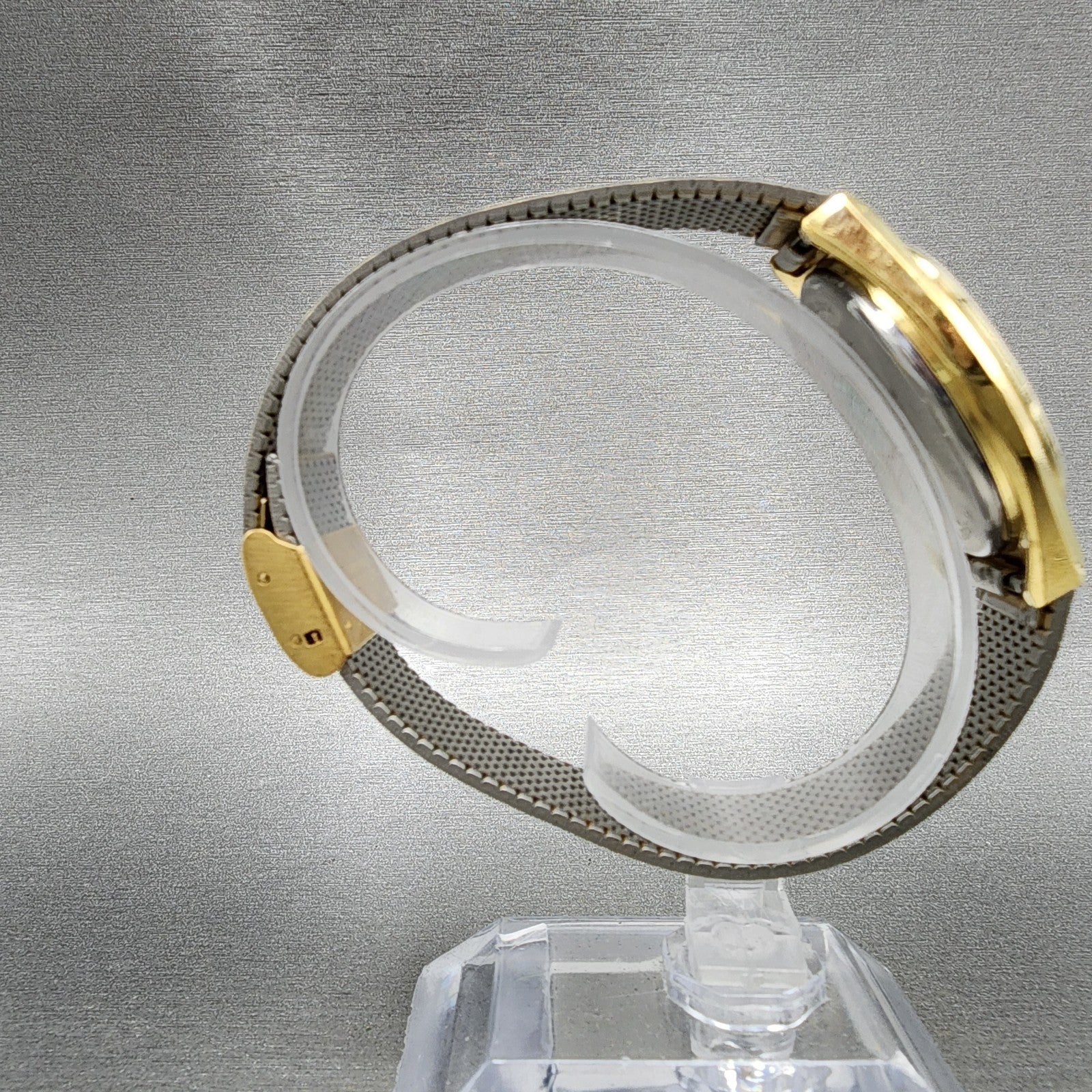 Bulova Caravelle Watch Men 33mm Gold Dial Gold Tone Daydate Round READ! New Batt8