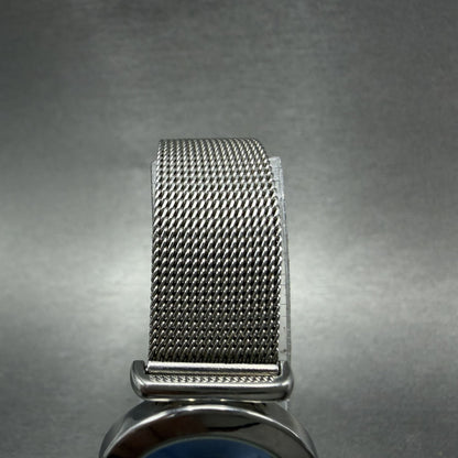 Skagen Watch Women 25mm Blue Dial Silver Tone Round Mesh Band 107SSSI New Batt4