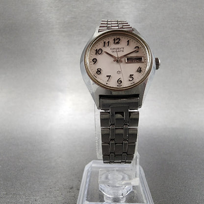 Orient Watch Women 25mm White Dial Steel Daydate Round E51930100CS New Batt5