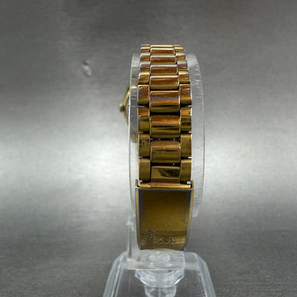 Seiko SQ Watch Women 24mm Champagne Dial Gold Tone Daydate 2a23-0030 READ NewBat7