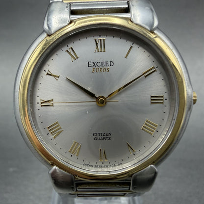 Citizen Exceed Watch Men 32mm Gray Dial Two Tone Round 5639-F60803 New Battery1