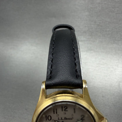 LL Bean Watch Women 27mm Gray Dial Gold Tone Date Round New Battery Vintage ABC4