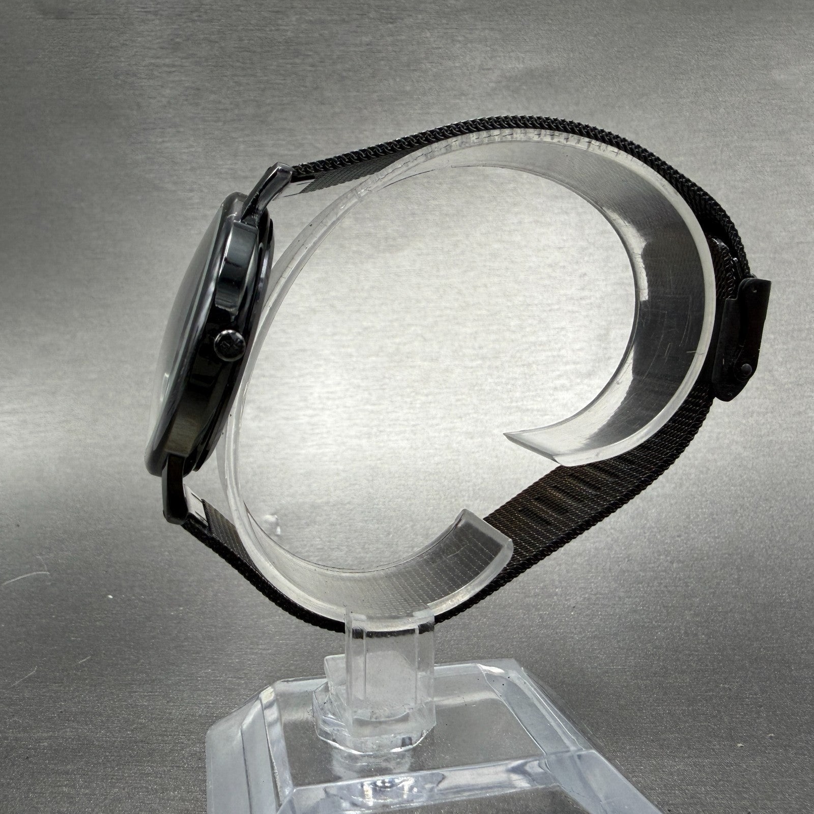 Skagen Watch Unisex 34mm Black Dial Black Tone Date Round 170LTMB1 New Battery6