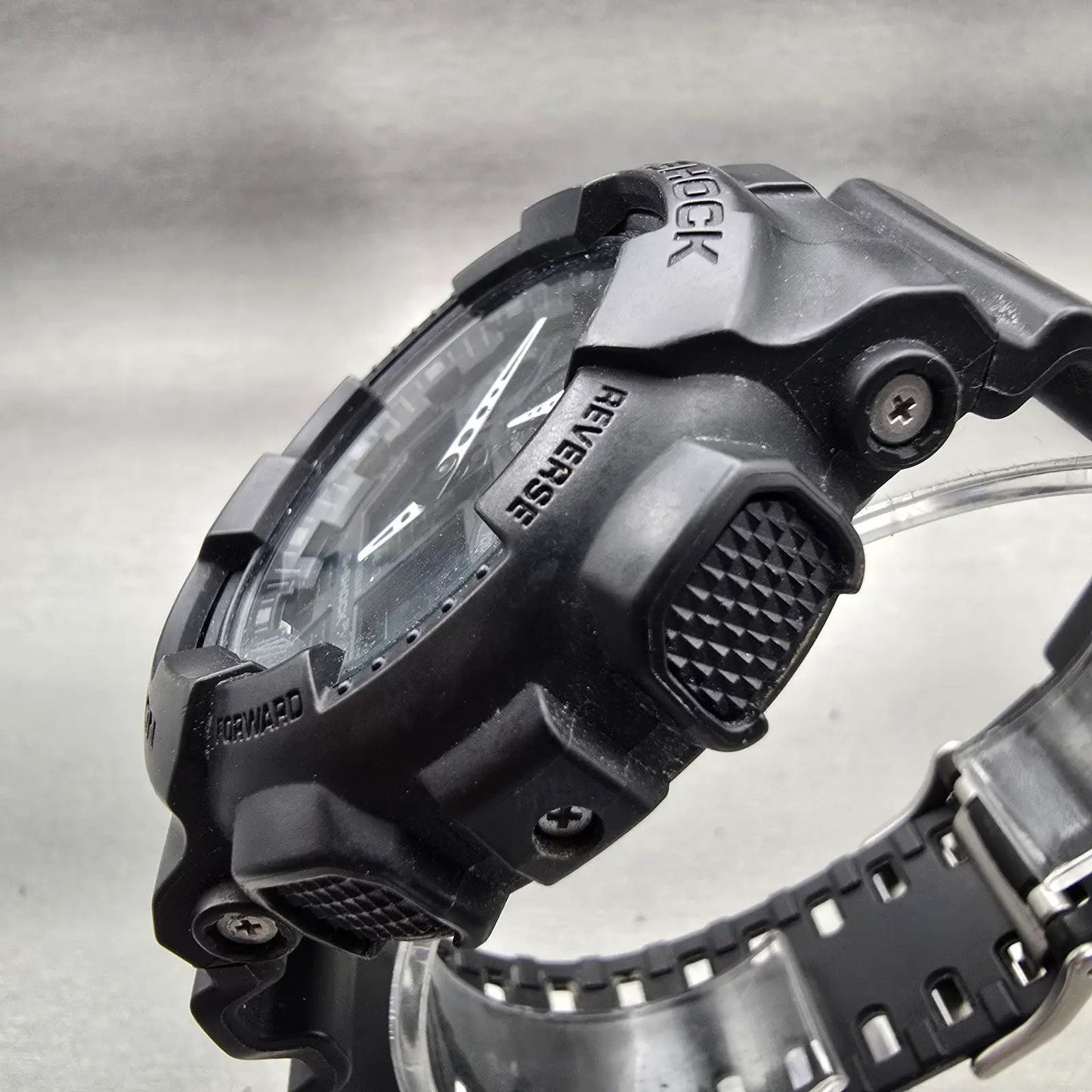 Casio G-Shock GA-100 Watch Men 50mm Black Dial Black Chrono Alarm New Battery KL2