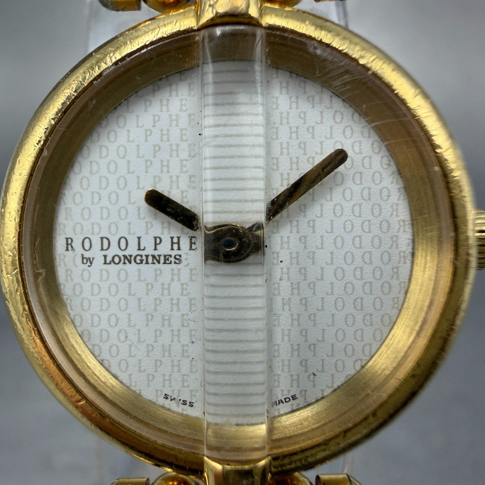 Longines Rodolphe Watch Women 22mm White Dial Gold Tone Round New Battery VTG1