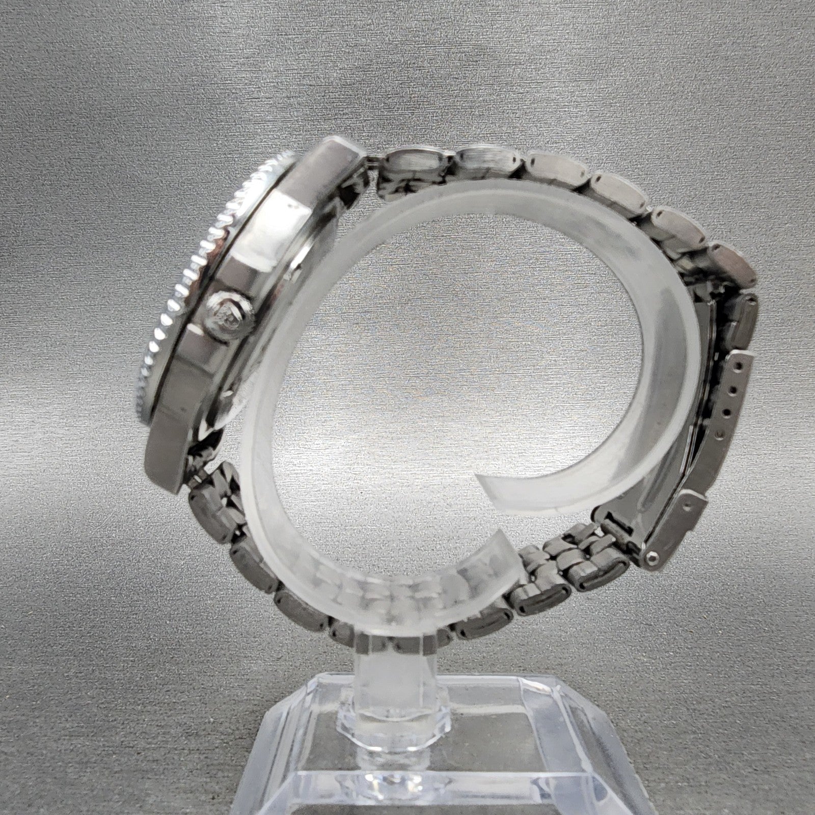 Croton Dive Watch Men 38mm Blue Dial Silver Tone Date Round New Battery6