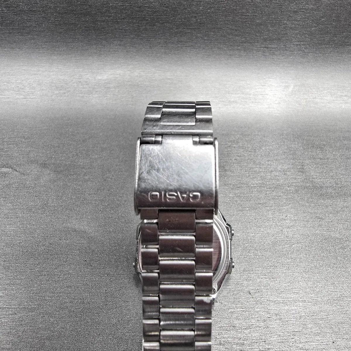 Casio A168 Digital Watch Men 36mm Black Dial Silver Tone Chrono Alarm New Batt7