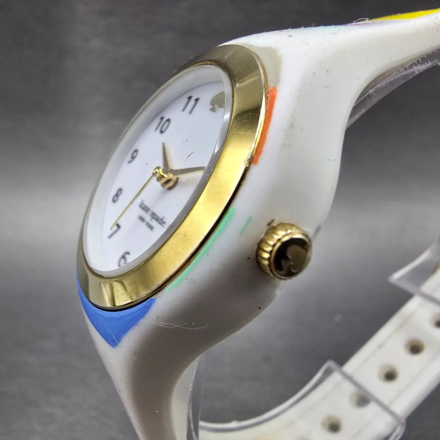 Kate Spade Rumsey Watch Women 31mm White Dial White Case Round New Battery B3