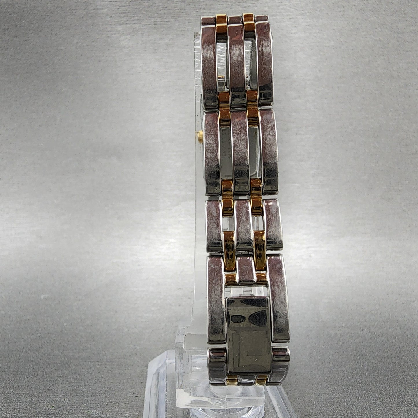 Citizen Elegance Tank Watch Women 15mm Blue Dial Two Tone Rectangle New Batt ABC7