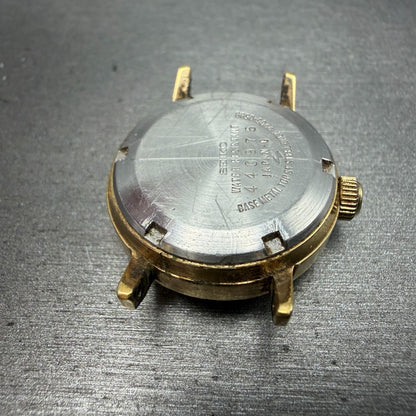 Seiko Automatic Watch Women 24mm Champagne Dial Gold Tone Date 2205-0599 PARTS10