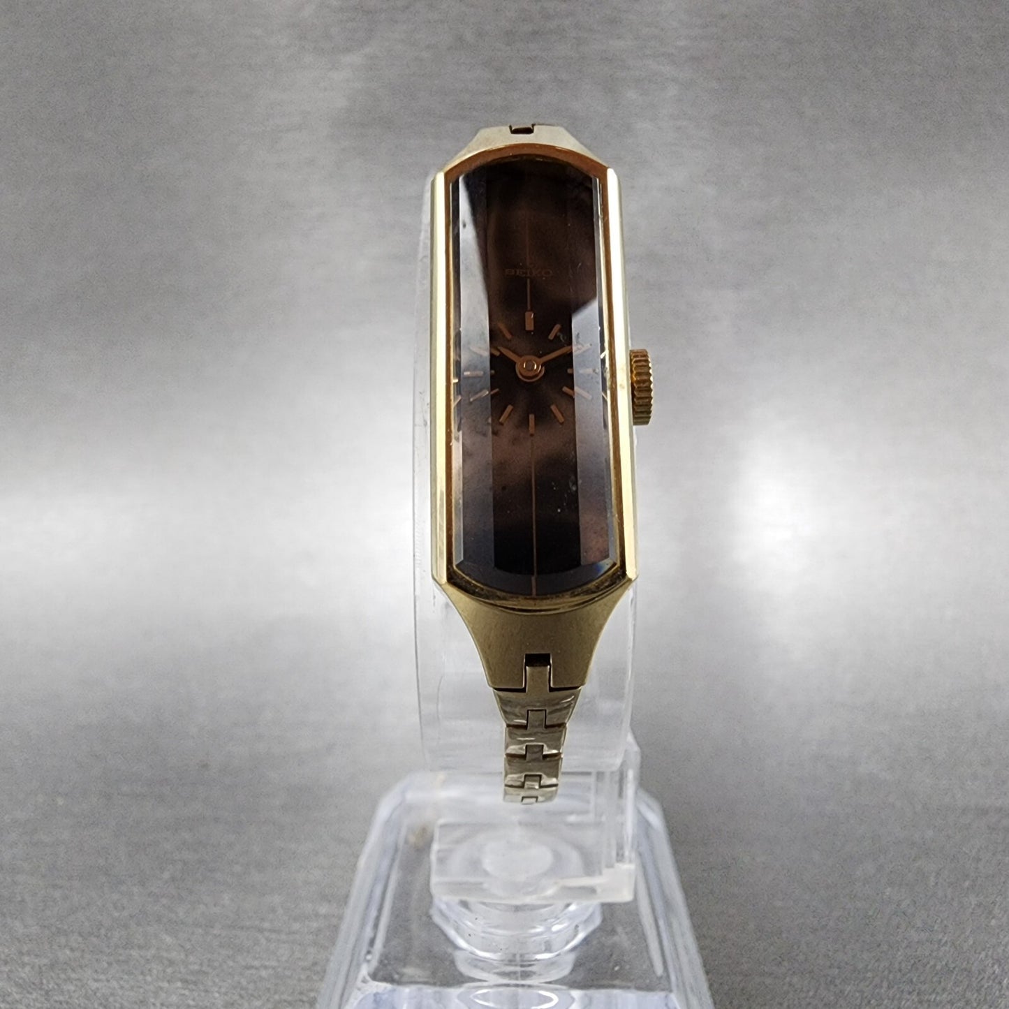 Seiko Watch Women 12mm Brown Dial Gold Tone Manual Wind 1520366G PARTS6
