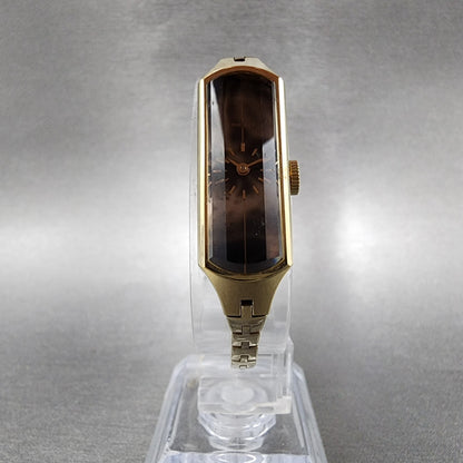 Seiko Watch Women 12mm Brown Dial Gold Tone Manual Wind 1520366G PARTS6