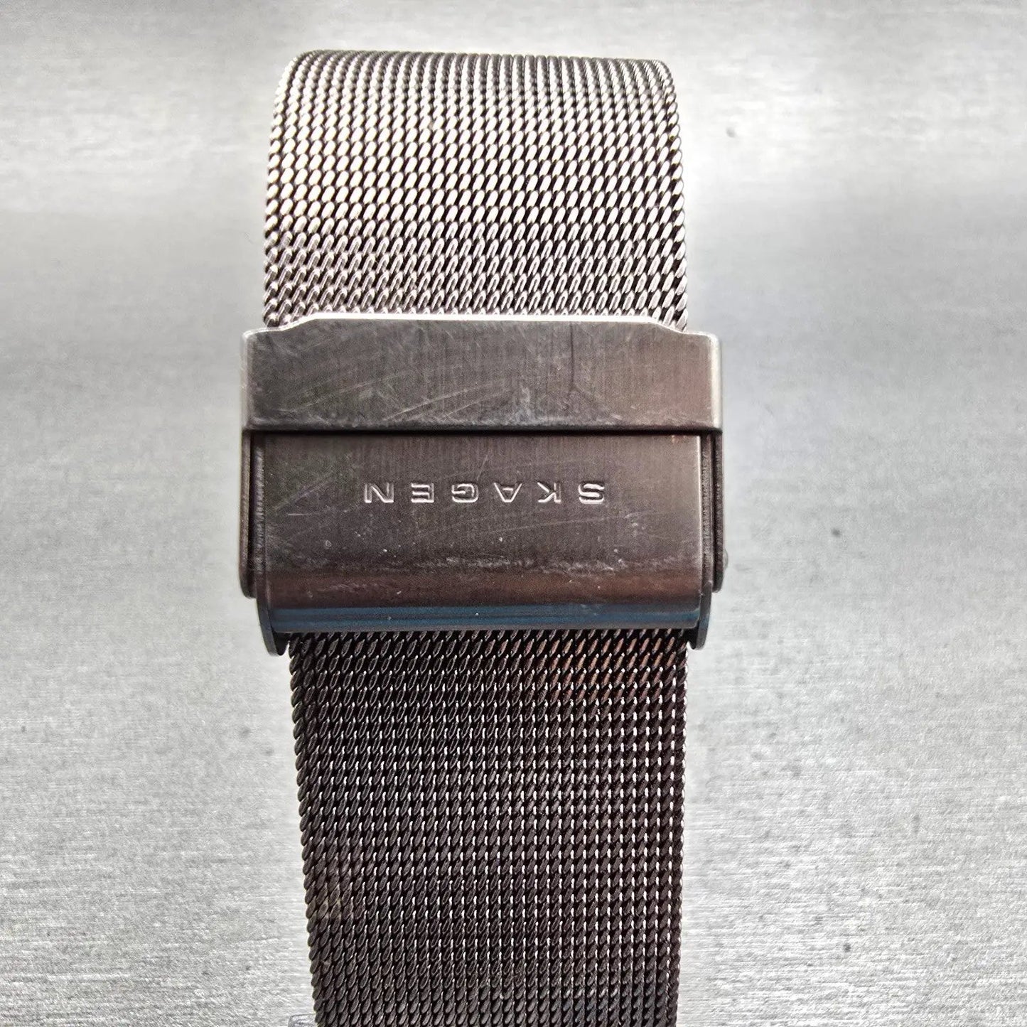 Skagen Watch Men 41mm Gray Dial Titanium Round Mesh Band 805XLTTM New Battery7