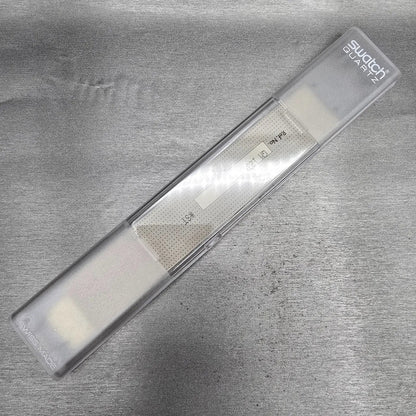 Swatch Le Poème Watch Men 34mm Silver Dial Black Case GM123 New Battery NOS17