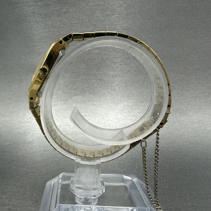 Seiko Tank Watch Women 13mm Champagne Dial Gold Tone 13205620 New Battery6