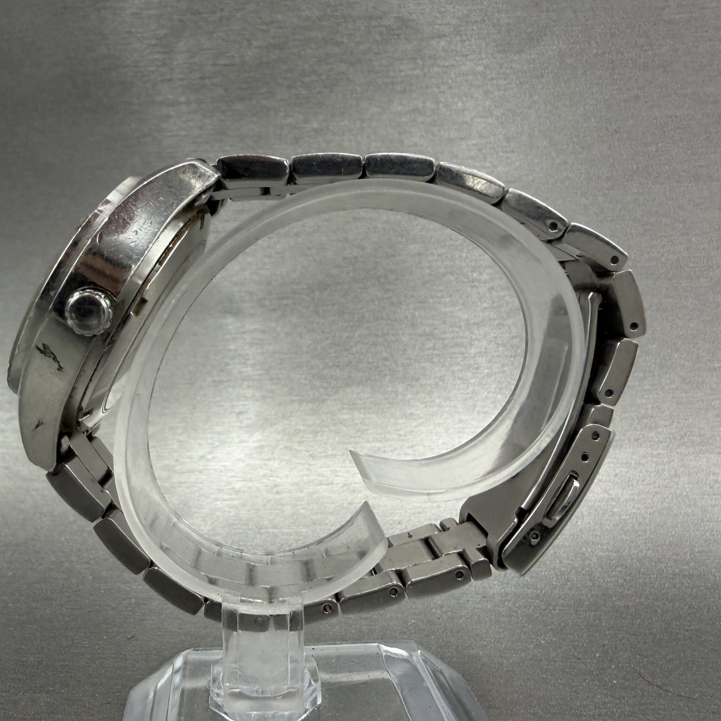 Bulova Automatic Watch Women 36mm MOP Heart Dial Silver Tone Round 96R151 Runs6