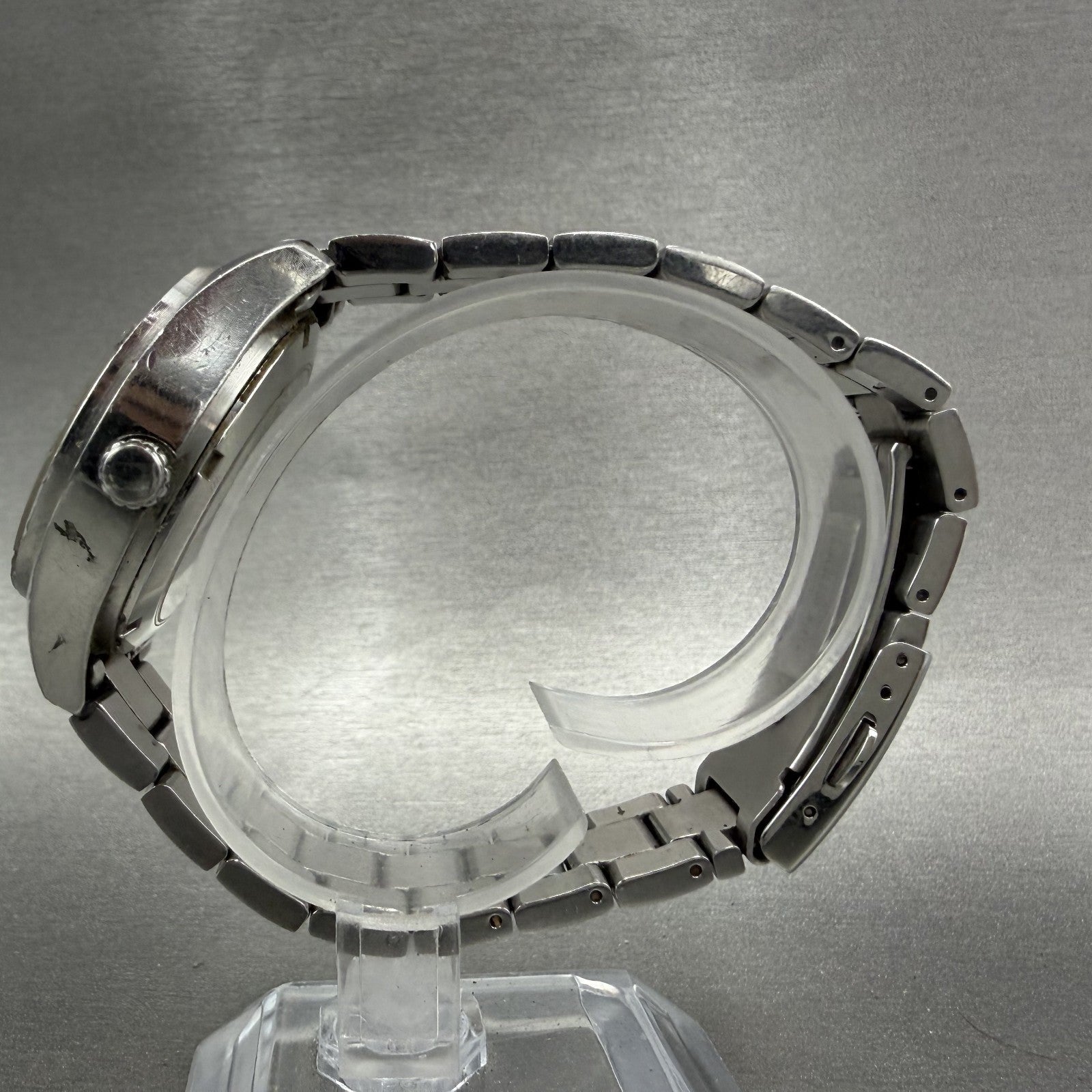 Bulova Automatic Watch Women 36mm MOP Heart Dial Silver Tone Round 96R151 Runs6
