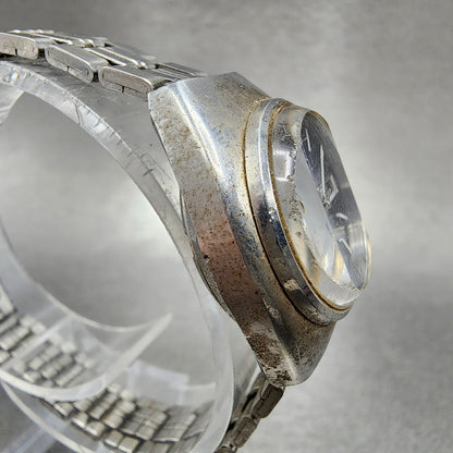 Seiko Automatic Watch Women 24mm Blue Dial Silver Tone Daydate 2706-0200 Runs