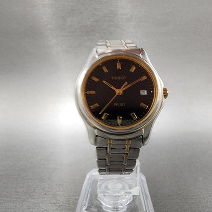 Tissot PR50 Watch Women 28mm Black Dial Two Tone Date Round J136/236K PARTS6