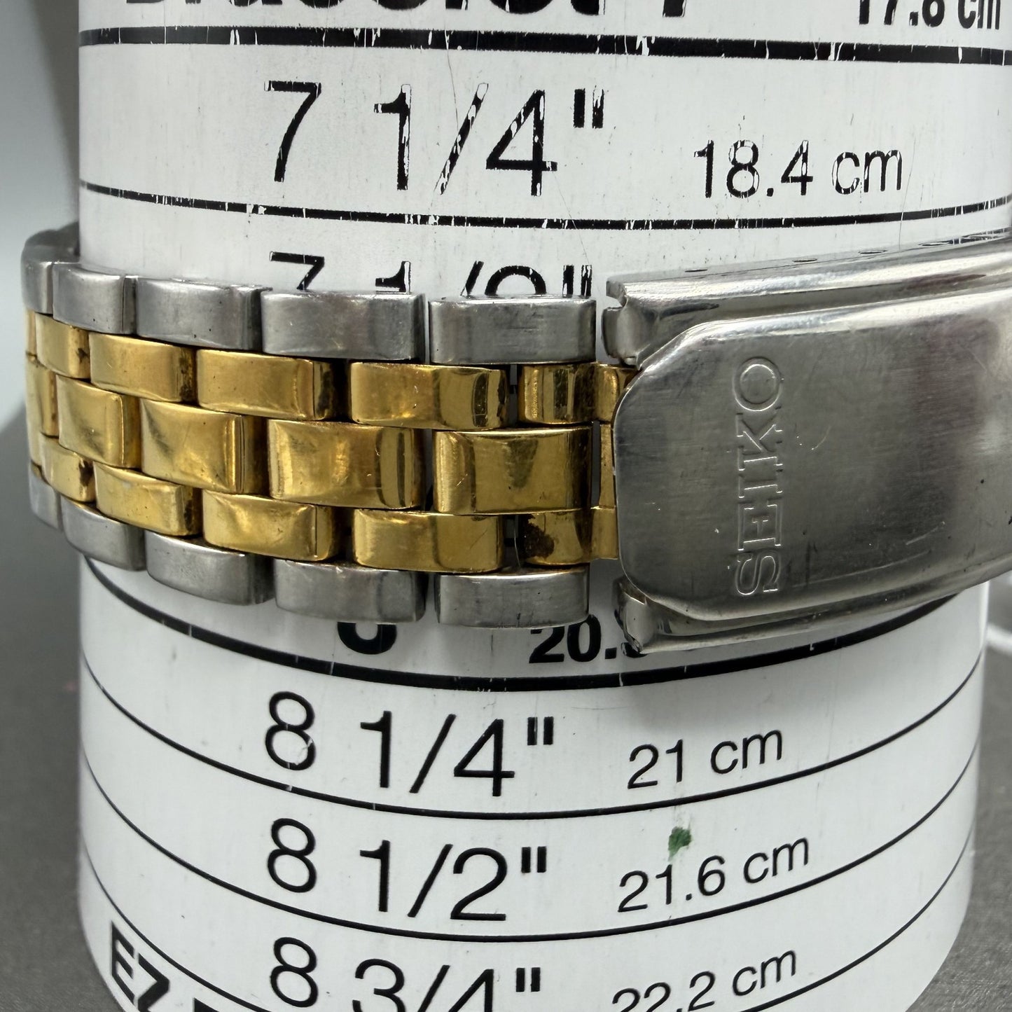 Seiko Watch Men 37mm Silver Dial Two Tone Daydate Round 7N43-9048 New Battery UL10