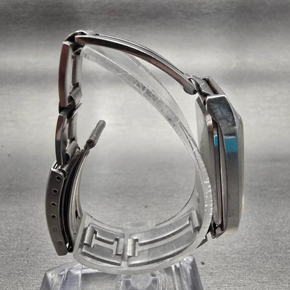 Citizen Watch Women 21mm Blue Dial Silver Tone Rectangle Manual Wind Works VTG8