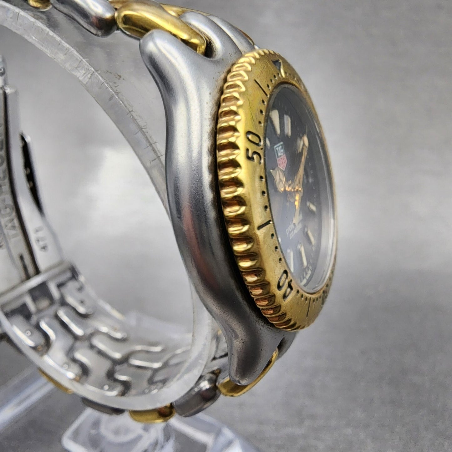 TAG Heuer Professional Watch Women 29mm Black Dial Two Tone Date S95215 New Bat4