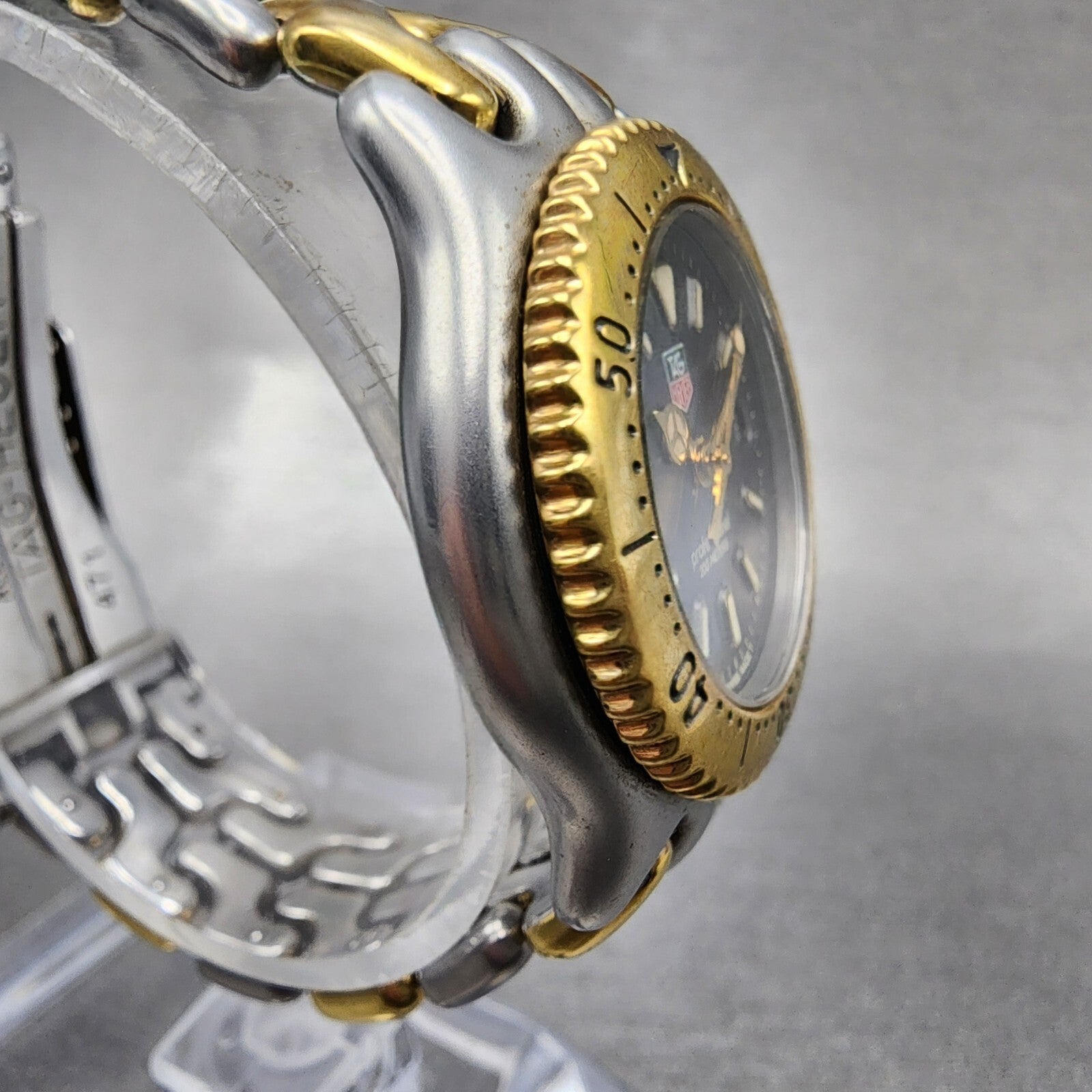 TAG Heuer Professional Watch Women 29mm Black Dial Two Tone Date S95215 New Bat4