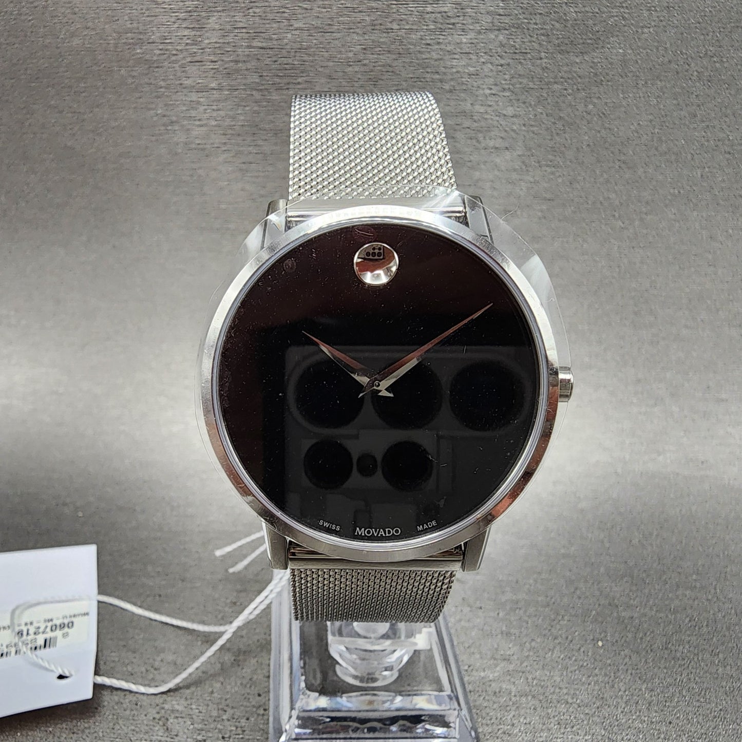 Movado Museum Classic Watch Men 39mm Black Dial Stainless steel Round 06072190